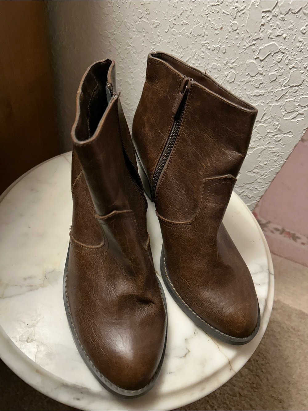 Brown Women’s Ankle Boots - Classic Leather Style New 10